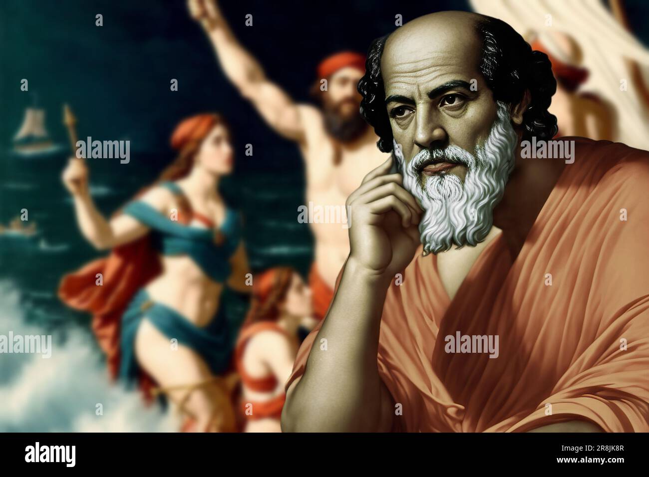 Homero fue un poeta griego que es acreditado como el autor de la Ilíada