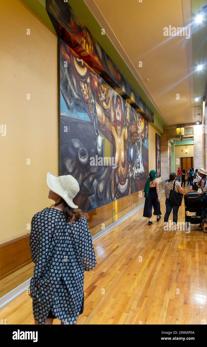 Obra de arte 'Nueva Democracia' 1944 mural por David Alfaro Siqueiros