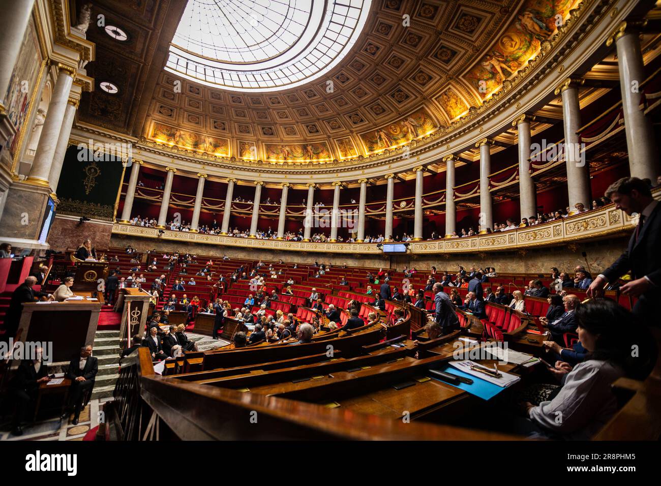 Vista general del hemiciclo en la Asamblea Nacional durante la sesión
