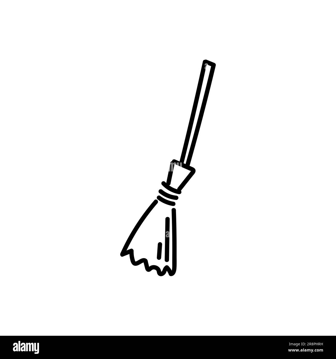 Icono de la escoba de bruja, estilo sencillo Imagen Vector de stock - Alamy