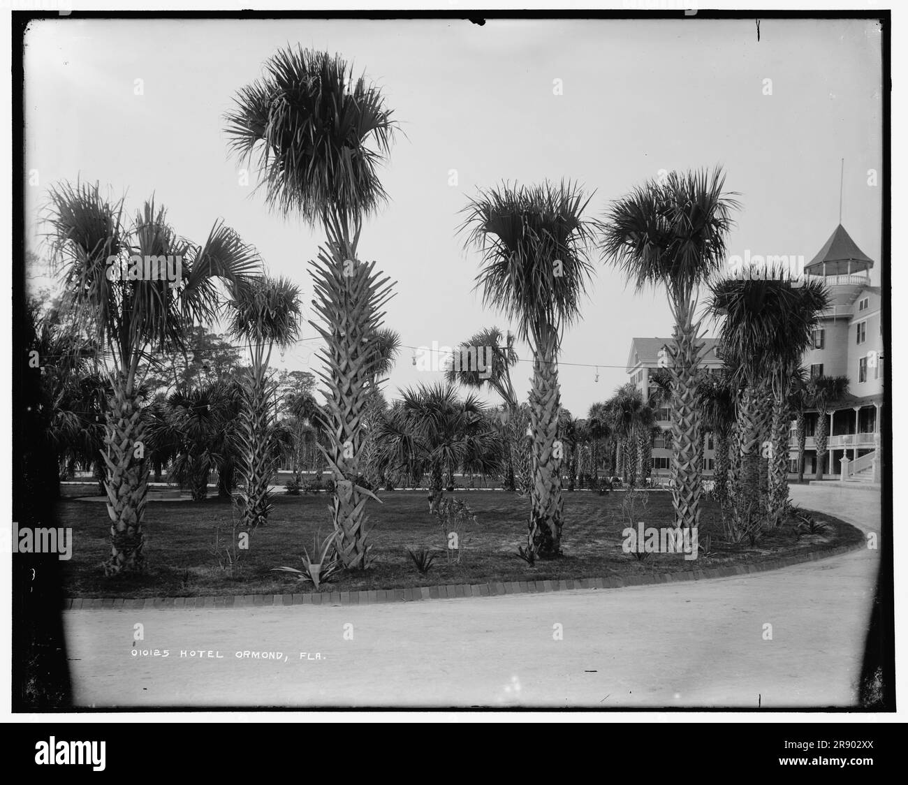 Hotel Ormond, Fla., c1900. Hotel resort abierto en 1888, Ormond Beach, Florida. En ese momento, era la estructura de madera más grande de los Estados Unidos e incluía 11 millas de pasillos y pasillos. Foto de stock