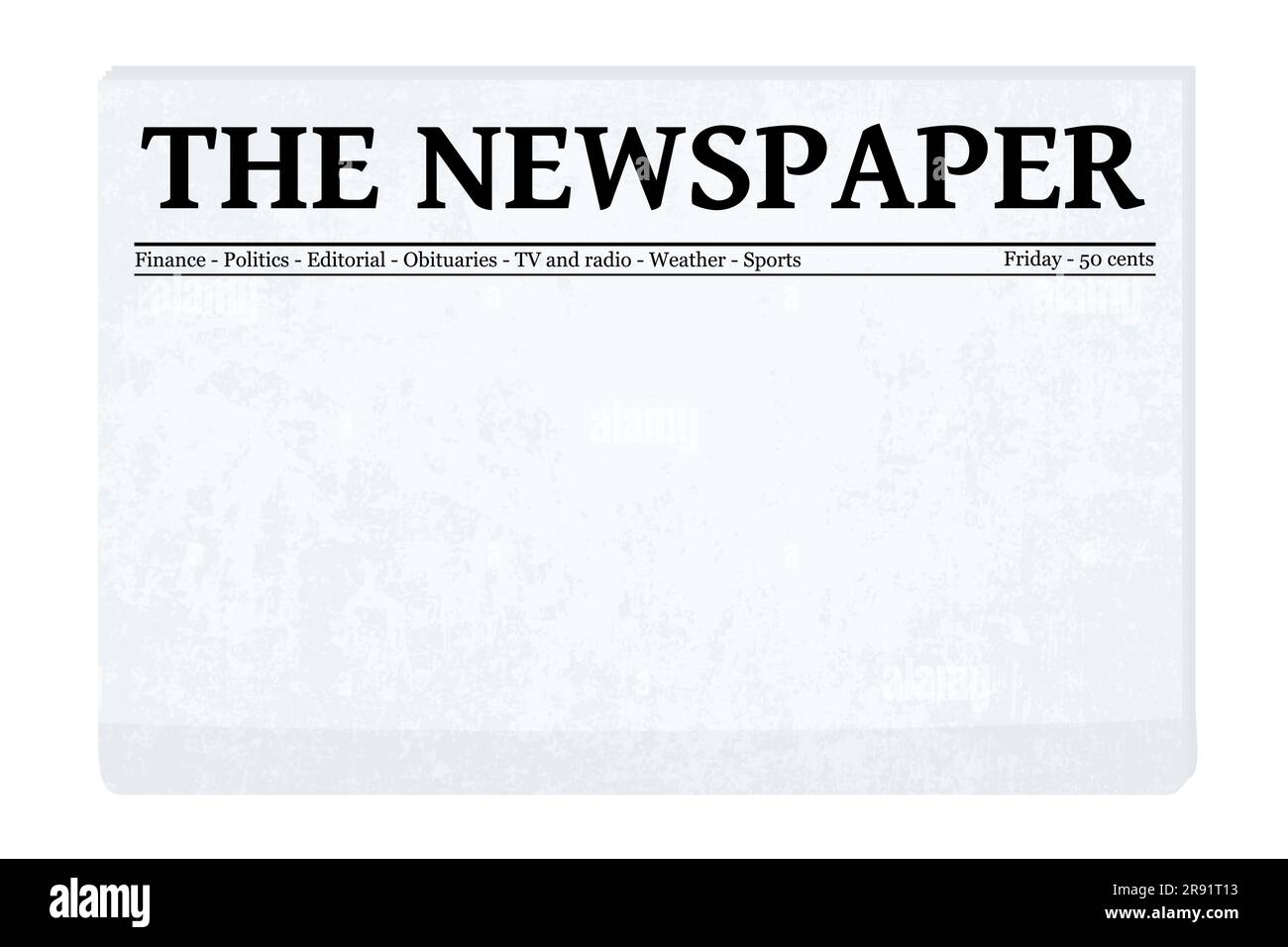 Plantilla De Portada De Diario En Blanco