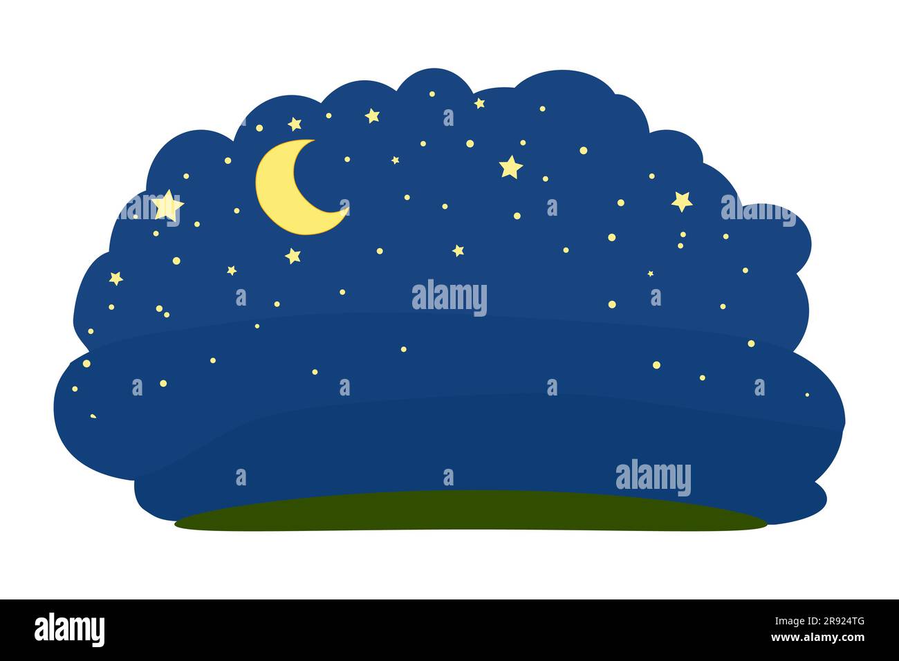 Icono de media luna y la estrella de dibujos animados Imagen Vector de  stock - Alamy