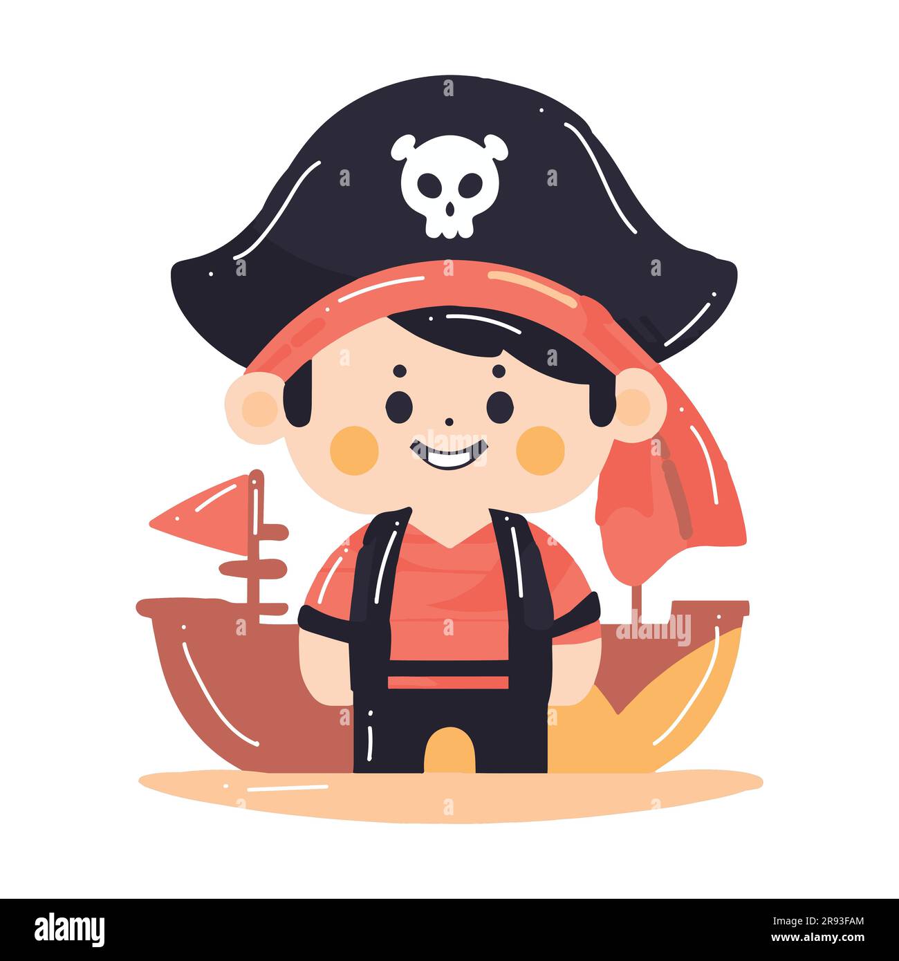 Accesorios Piratas Ilustraciones Vectoriales Planas Ilustración