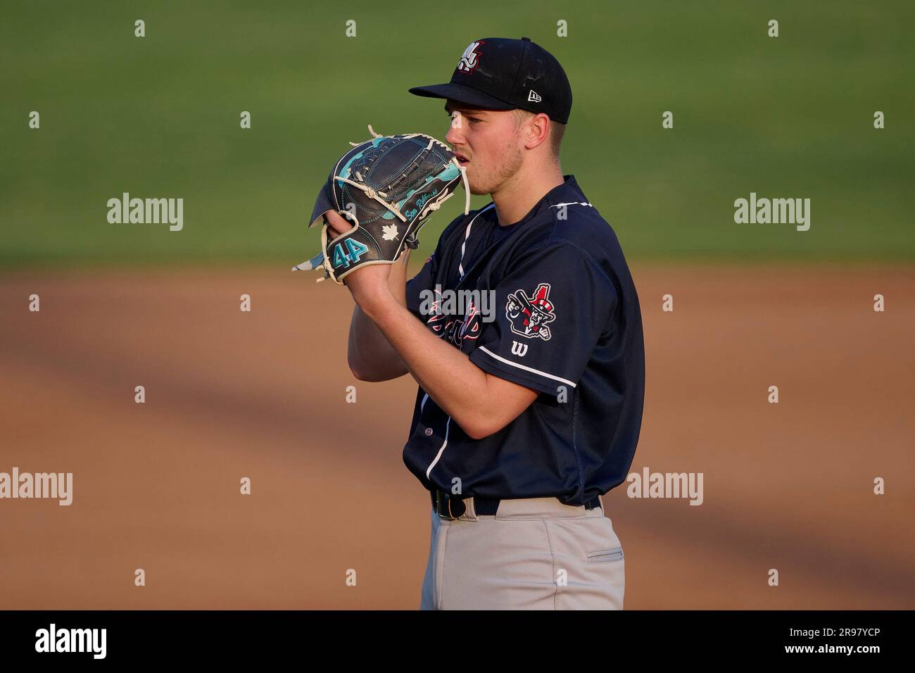 New Hampshire Fisher Cats pitcher Sem Robberse (41) during an MiLB