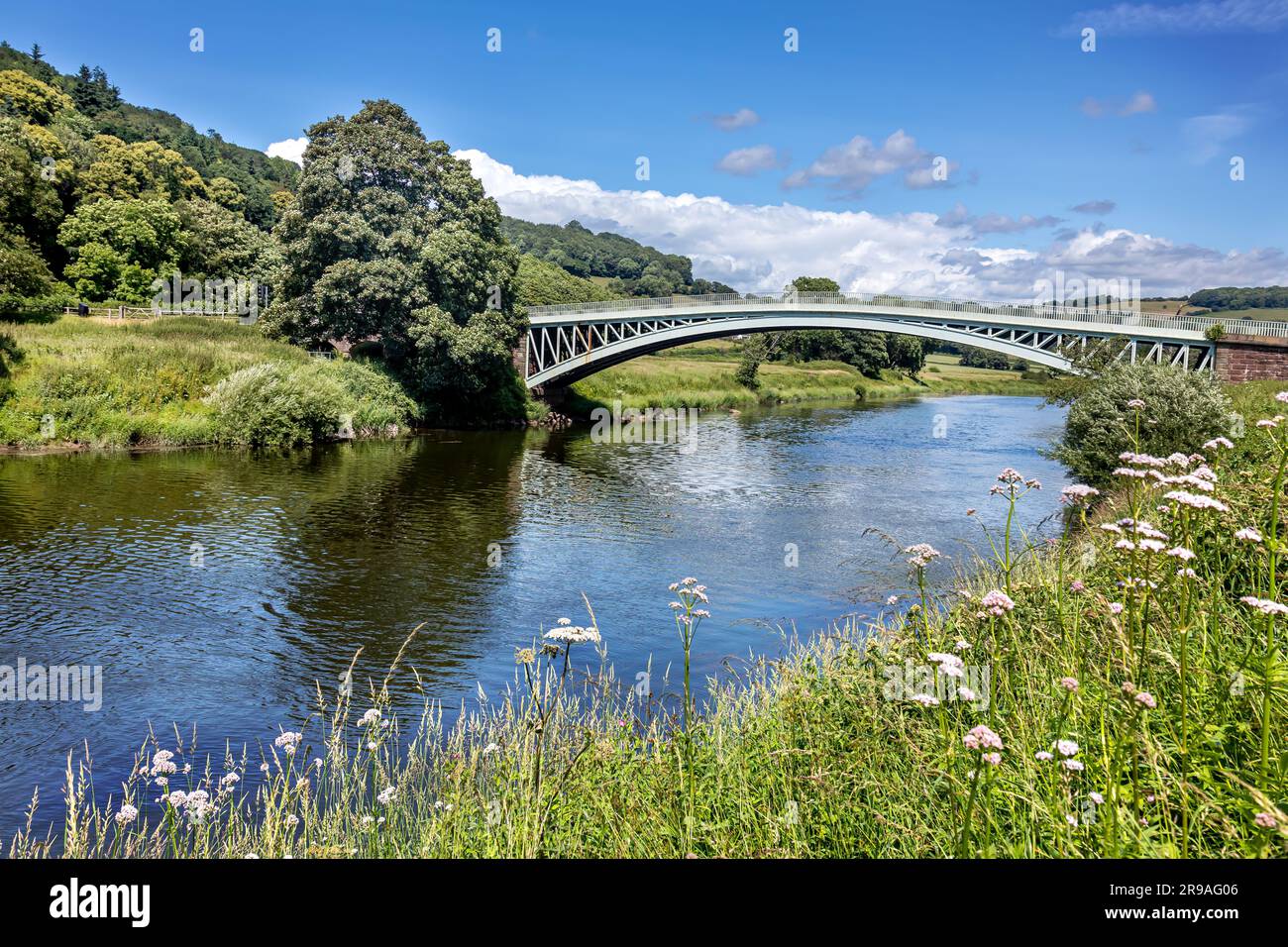 Puente Bigsweir, valle de Wye, Monmouthshire. Foto de stock