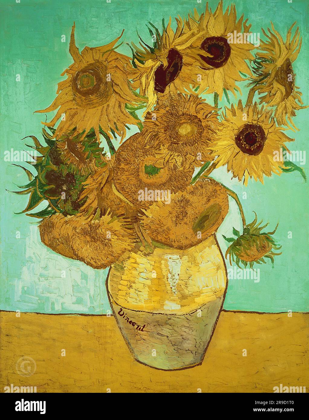 Vincent van Gogh – Girasoles 1888. Foto de stock