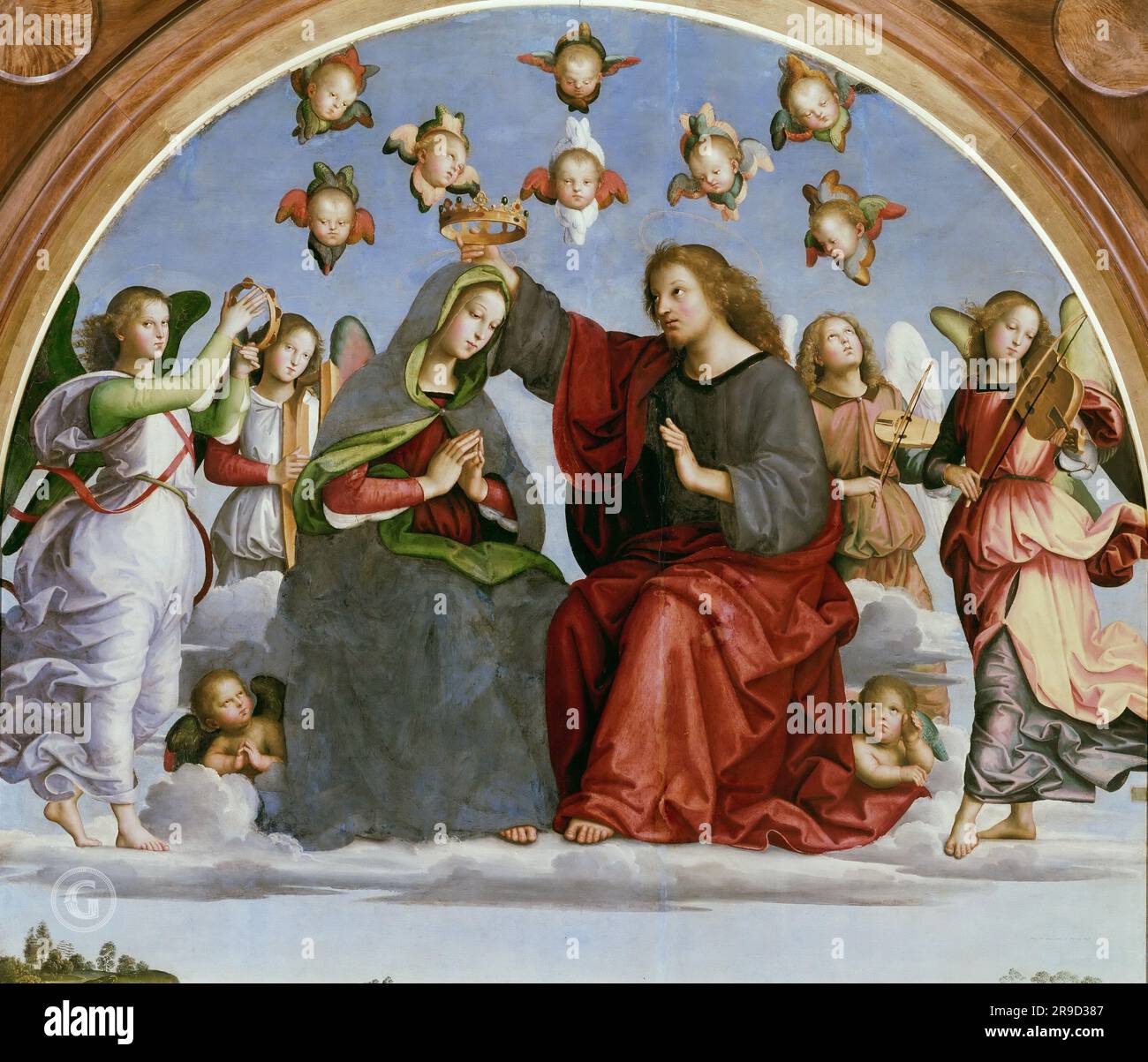 Retablo Oddi Coronación de la Virgen (fragmento) Raffaello Sanzio da