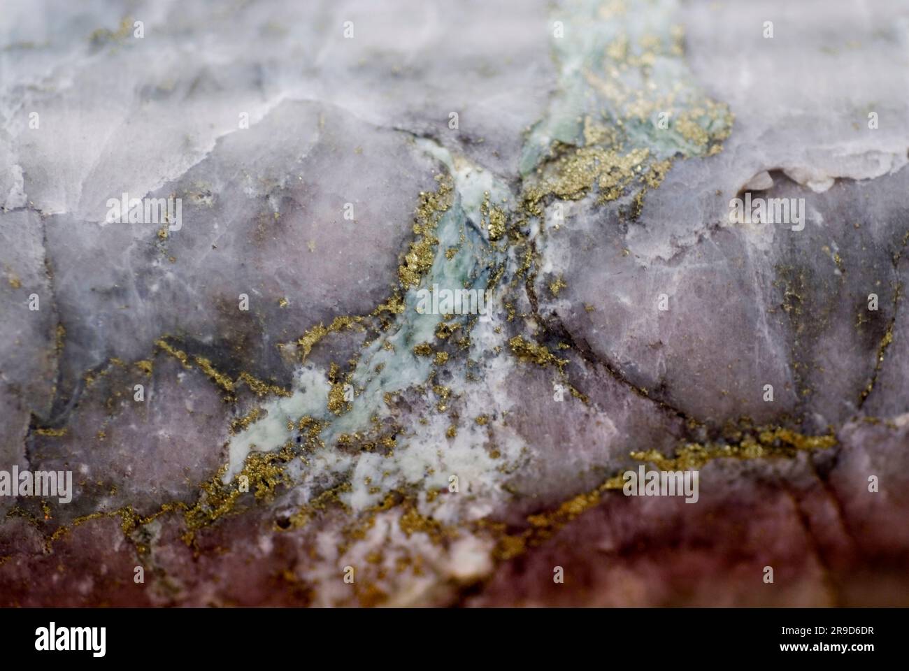 Una muestra de núcleo con el sitio de la mina de oro, Pebble, Illiamna, Alaska Foto de stock