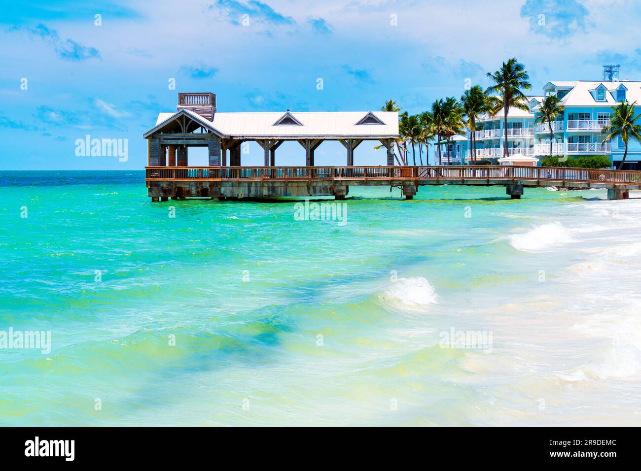 Tropical Pier Key West, Florida, Estados Unidos Foto de stock