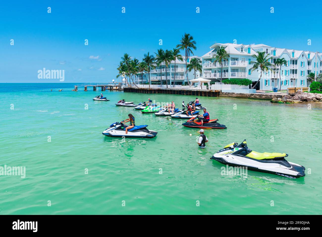 Gente disfrutando de deportes acuáticos, Key West, Florida, Estados Unidos Foto de stock