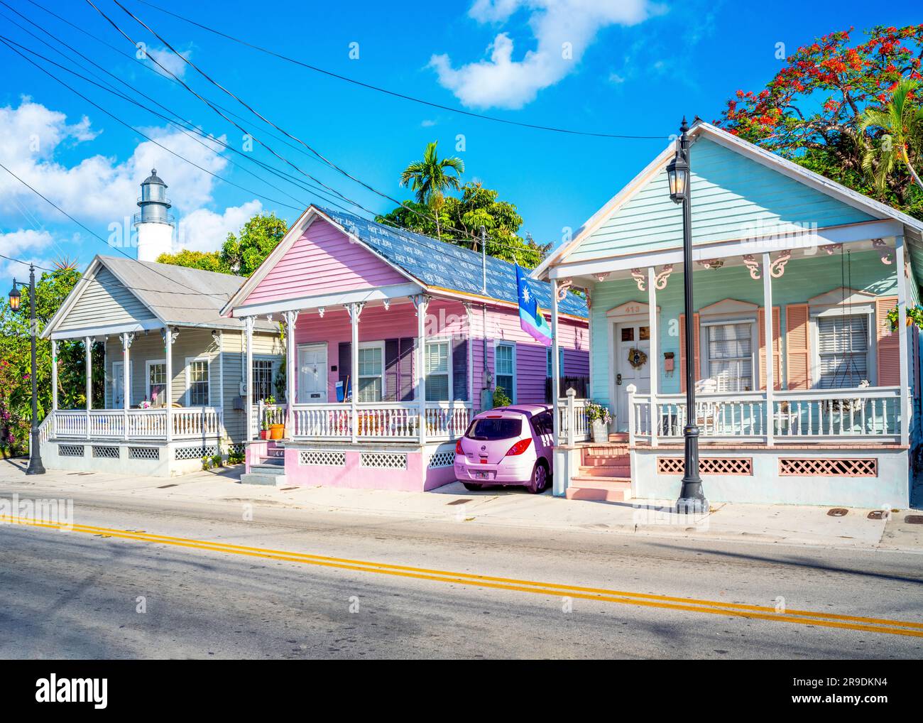Arquitectura tropical Key West, Florida, Estados Unidos Foto de stock
