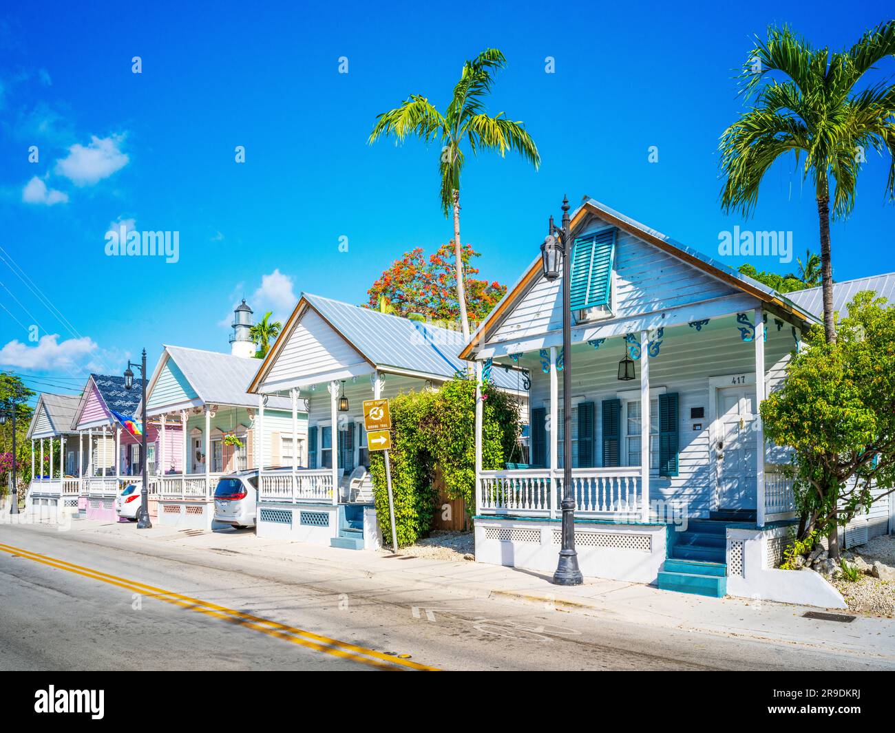 Arquitectura tropical Key West, Florida, Estados Unidos Foto de stock