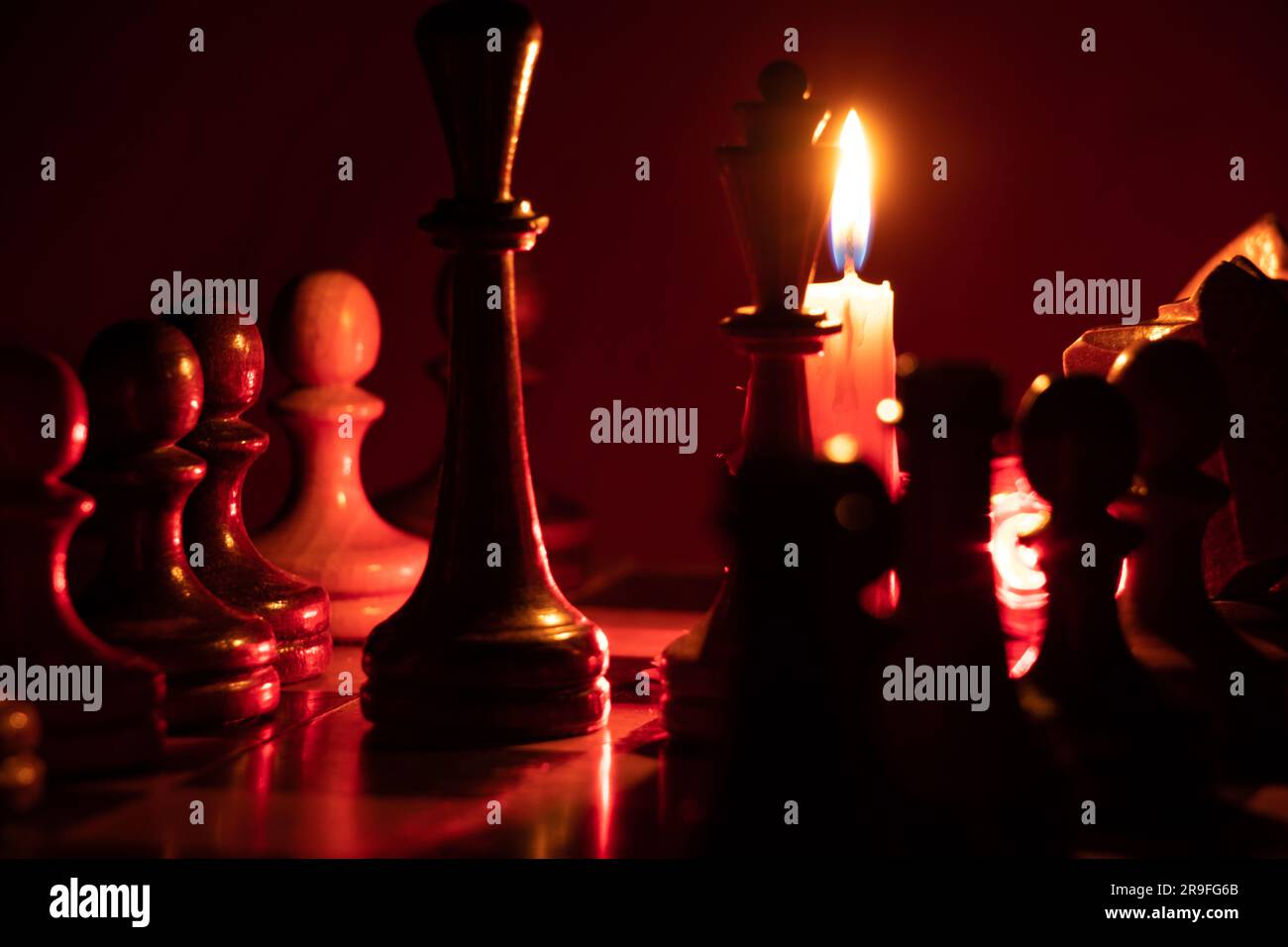 Diablo de llamas con tablero de ajedrez - ajedrez | Pegatina