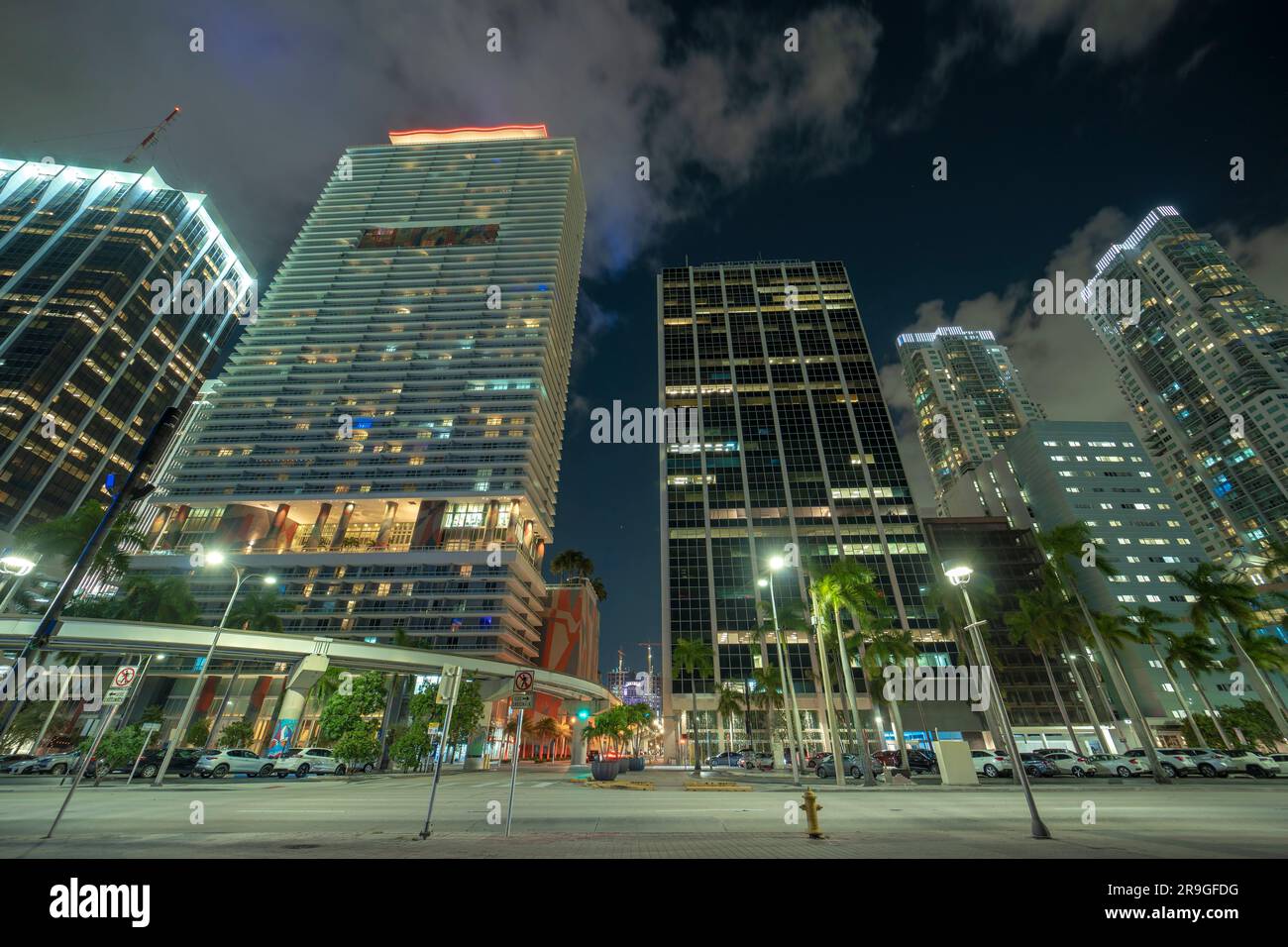 Distrito céntrico de Miami Brickell en Florida, Estados Unidos