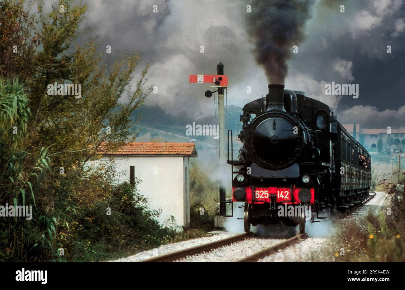 Italia Ferrocarril Toscana de Val D'Orcia Foto de stock