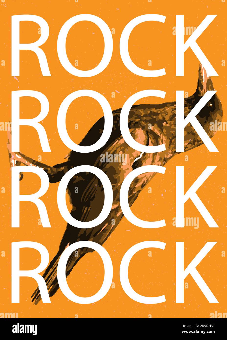 Poster Rock N Roll: Técnicas de grabado digital