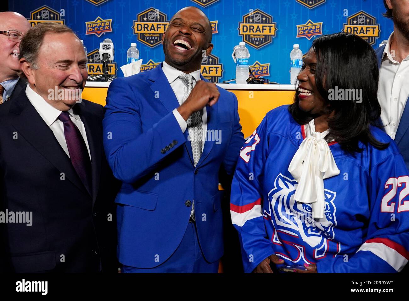 NHL Commissioner Gary Bettman, left, Tennessee State University