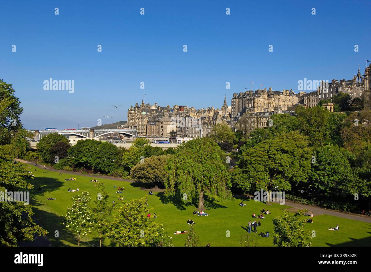 West Princes Street Gardens, Old Town, Edimburgo, Lothian, Escocia, Edinburg Foto de stock