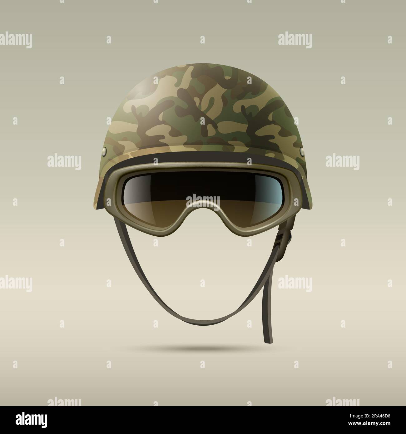 Vector 3D Casco militar realista con gafas de protección Icon Set Closeup.  Casco, símbolo del ejército de defensa y protección. Plantilla de diseño de  casco soldado Imagen Vector de stock - Alamy