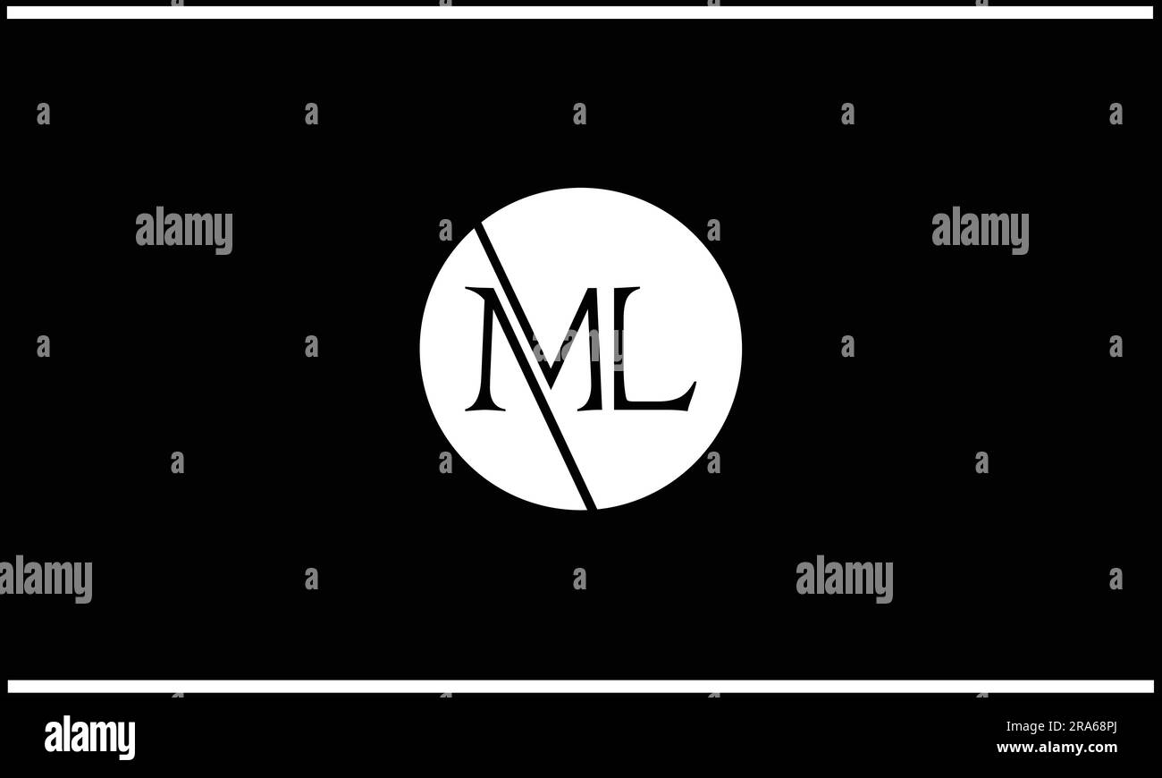 L, LM, Letras abstractas Logo Monograma Ilustración del Vector