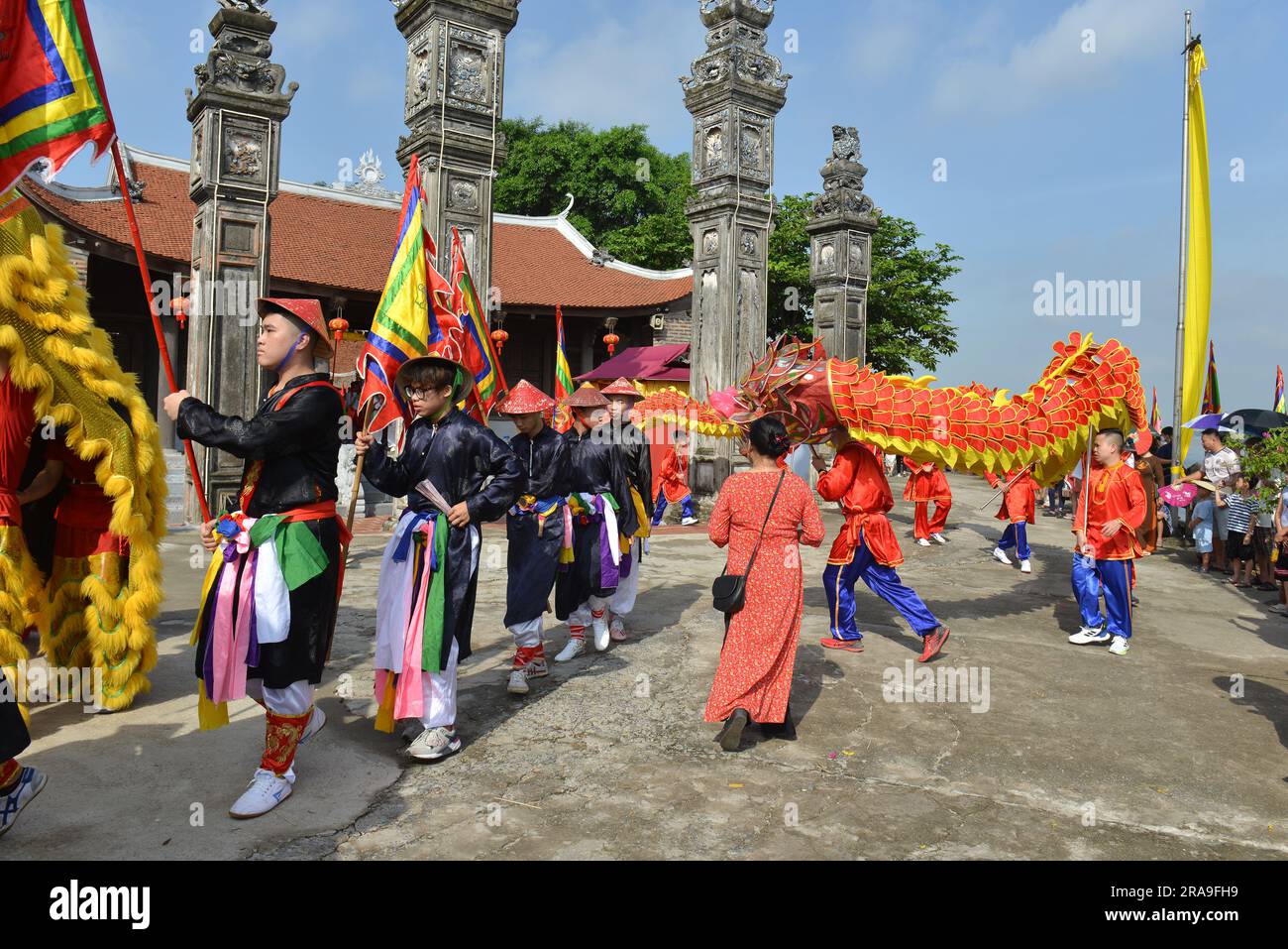 El festival tradicional de la aldea de Chem, Ha Noi, Vietnam 2023. Lễ hội truyền thống Chèm Foto de stock