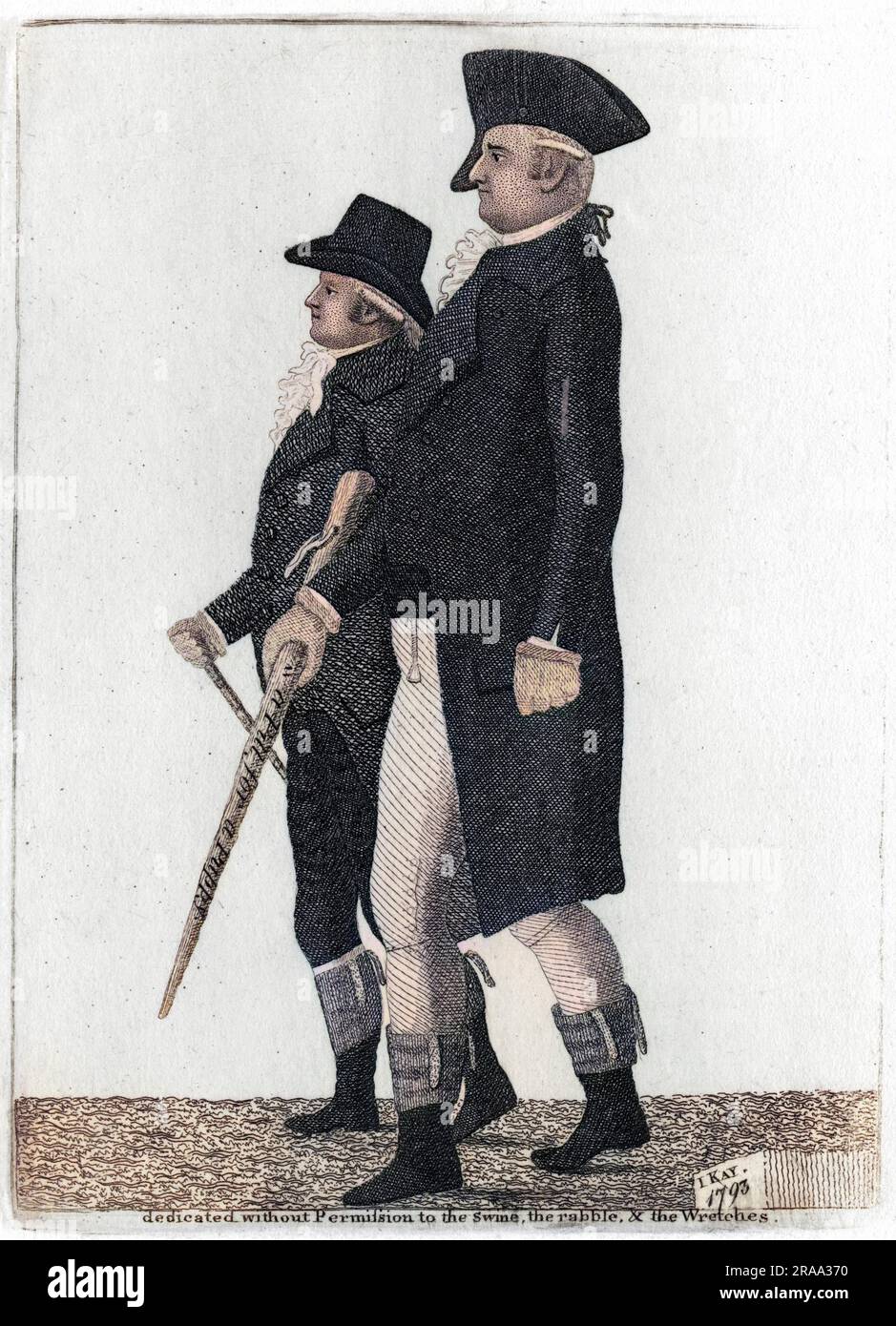 ARCHIBALD HAMILTON ROWAN con (más corto de los dos) el Honorable Simon Butler: Patriota irlandés Fecha: 1757 - 1834 Foto de stock