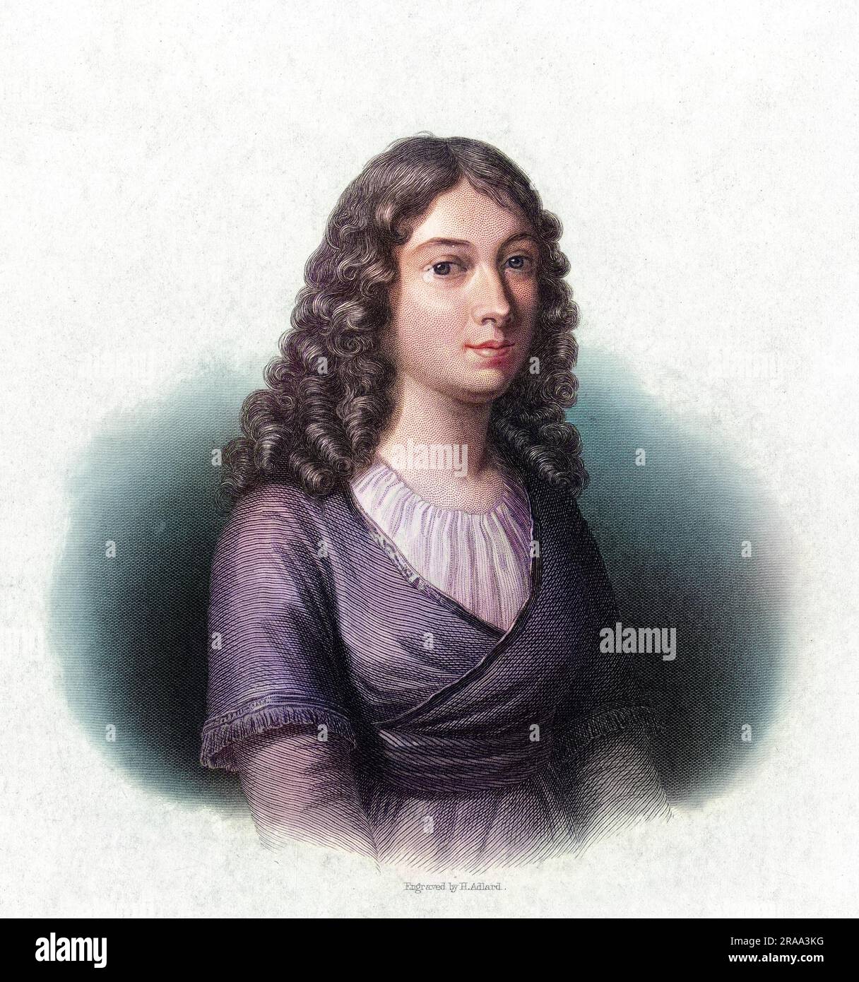 CHARLOTTE SCHILLER (hija de Lengefeld) esposa de Friedrich. Fecha: Siglo XVIII Foto de stock
