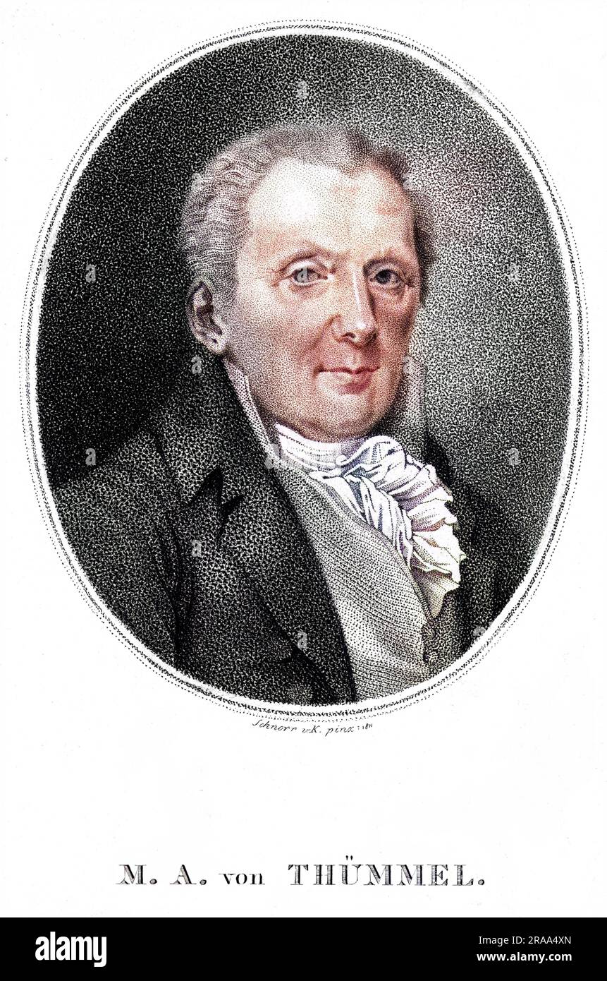 MORITZ AUGUST von THUMMEL Escritor alemán Fecha: 1738 - 1817 Foto de stock