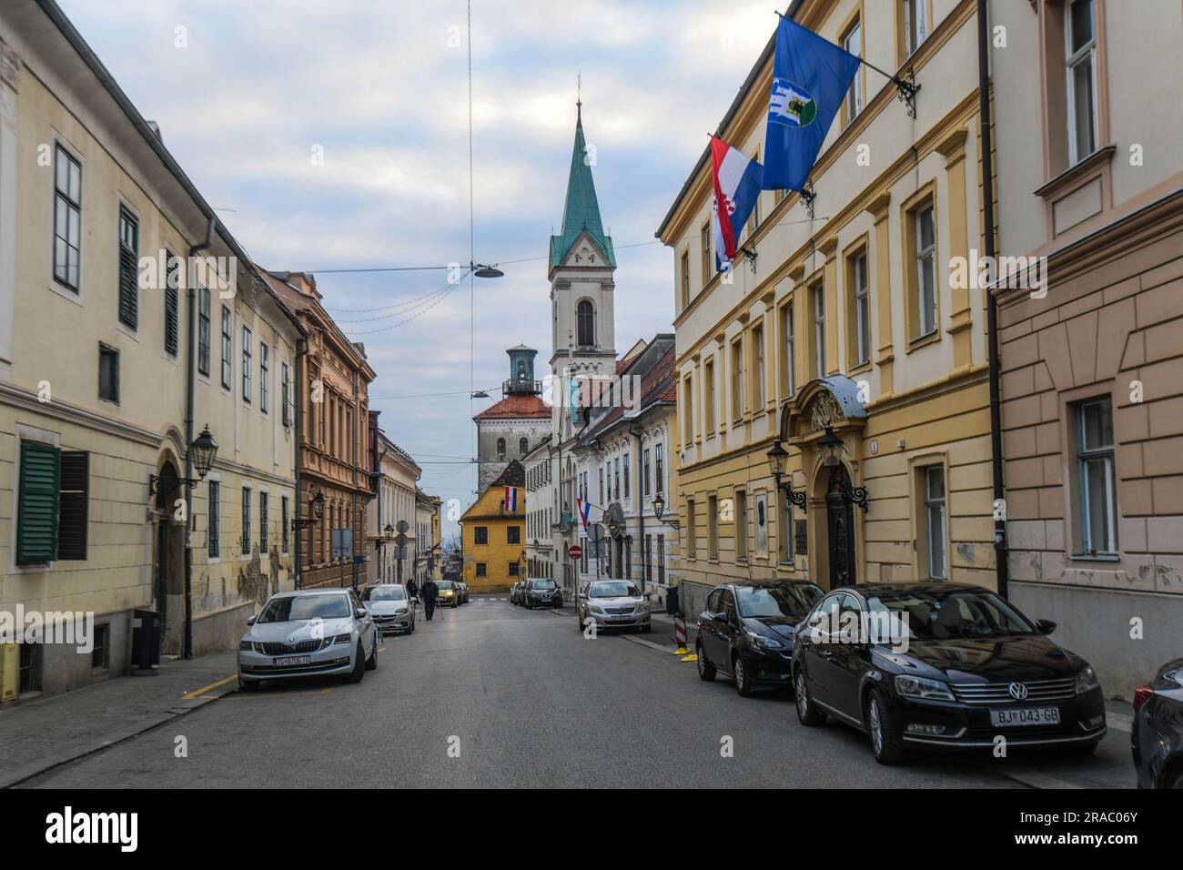 Zagreb: Cirila i Metoda ulica. Croacia Foto de stock