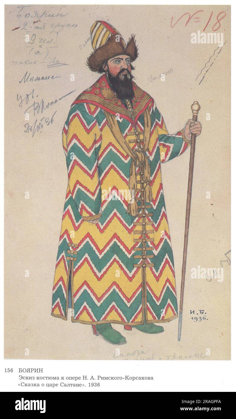 Diseño de vestuario para la ópera 'Cuento de hadas del zar Saltan' de