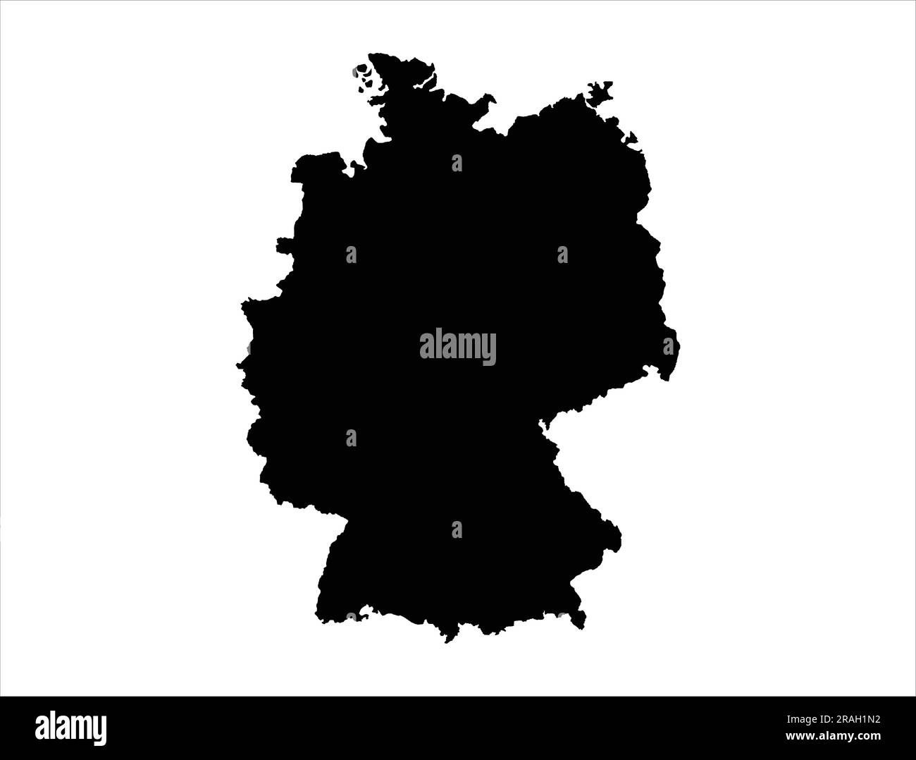 Alemania Mapa Silueta Ilustración del Vector