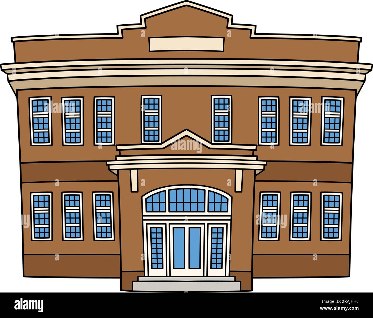 Edificio del Museo Cartoon Colored Clipart Imagen Vector de stock - Alamy