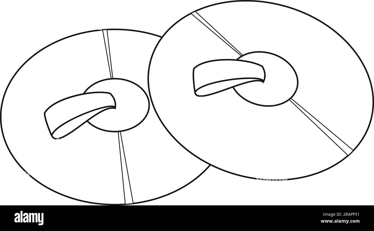 Ilustración vectorial de dibujos animados para colorear fácil de