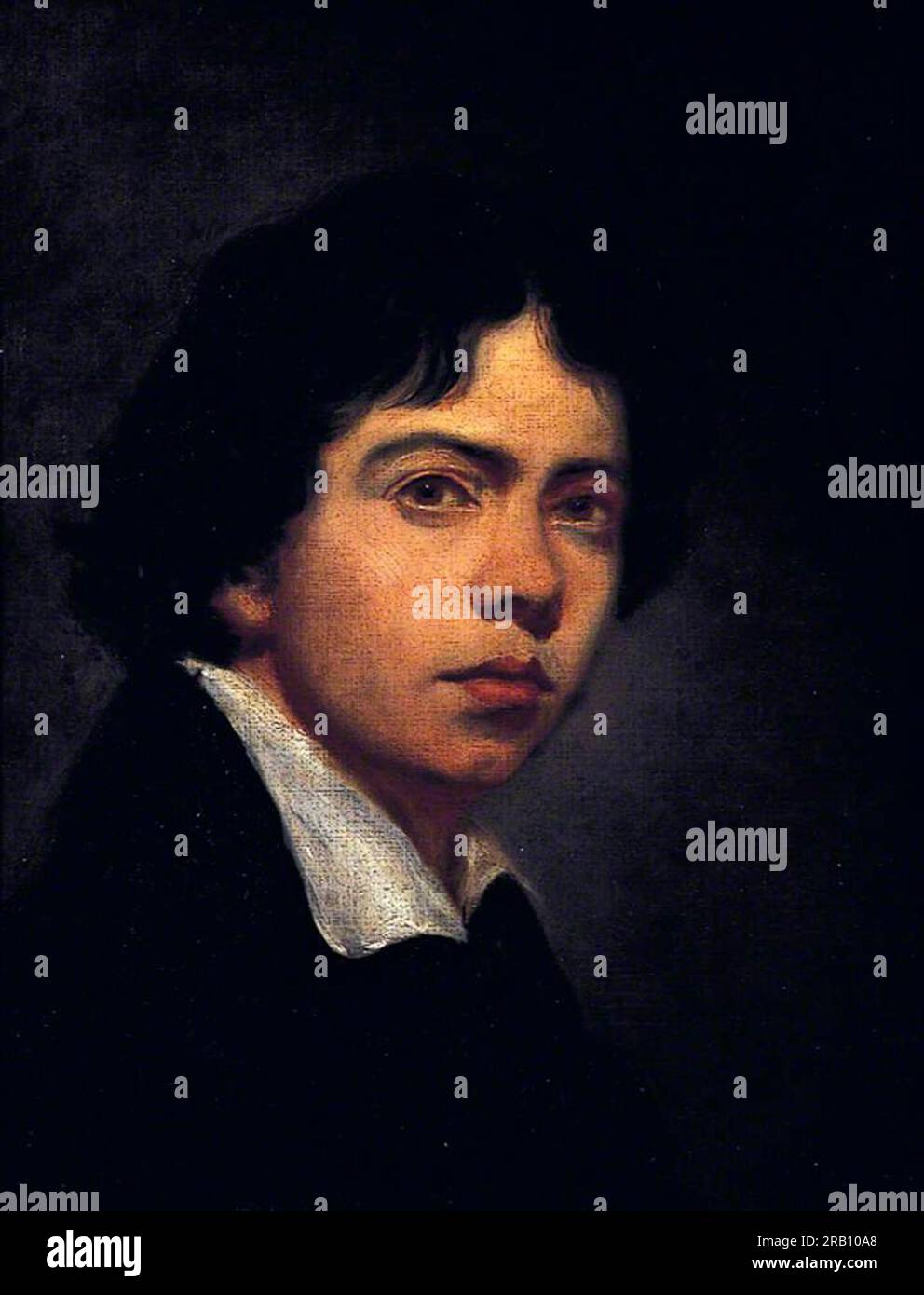 Retrato de un hombre joven por John Jackson Foto de stock