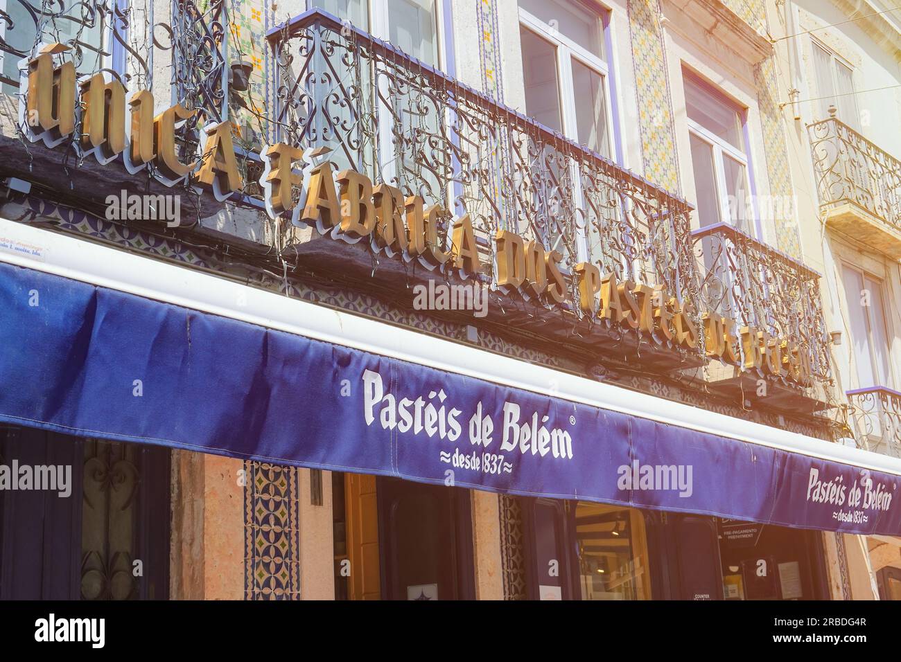Pastéis de Belém en Belém, Lisboa, Portugal. Famoso Fábrica de Pastéis