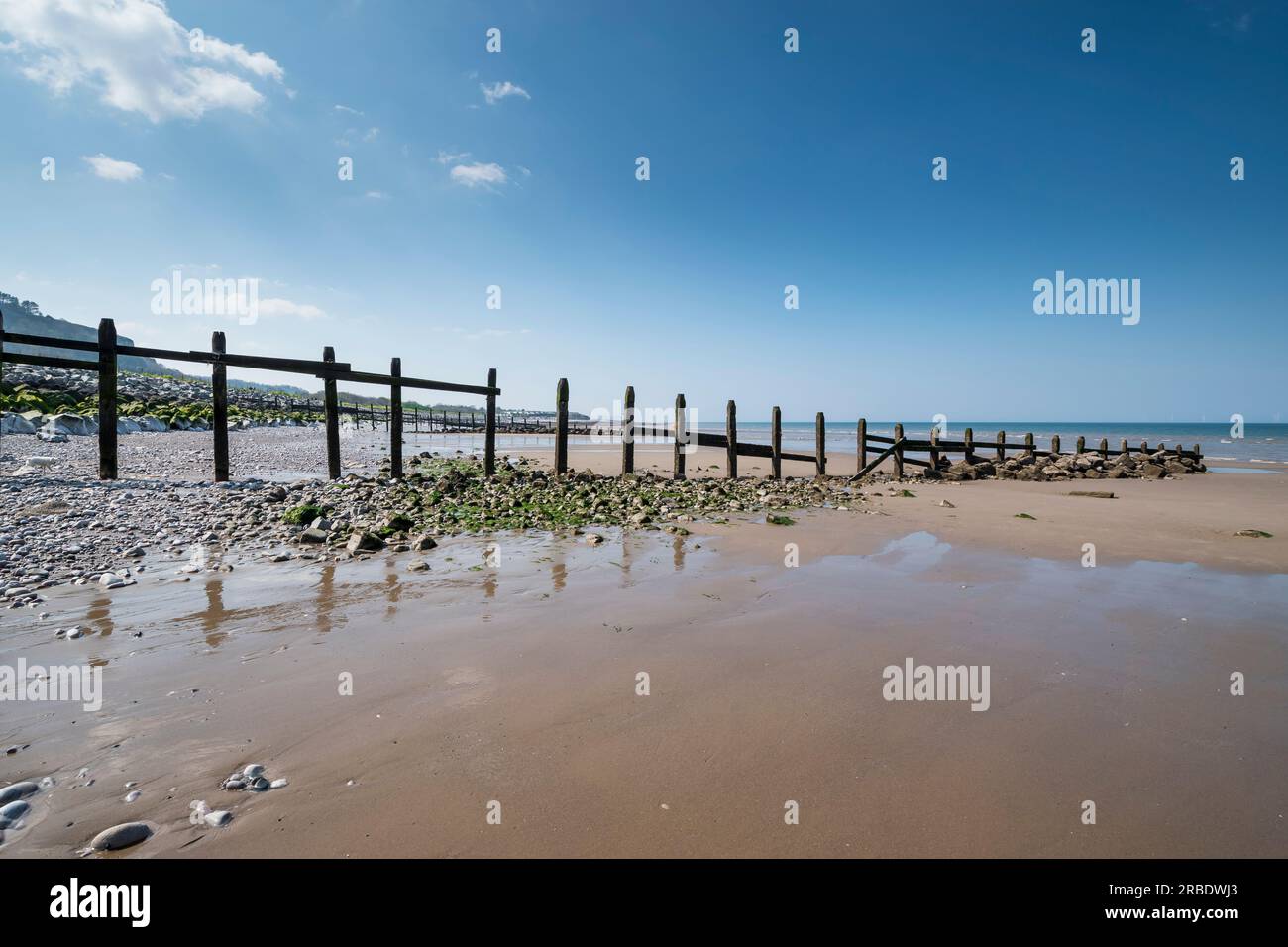 Pensarn Llanddulas playa cerca de Abergele en la costa norte de Gales Condado de Conwy Foto de stock