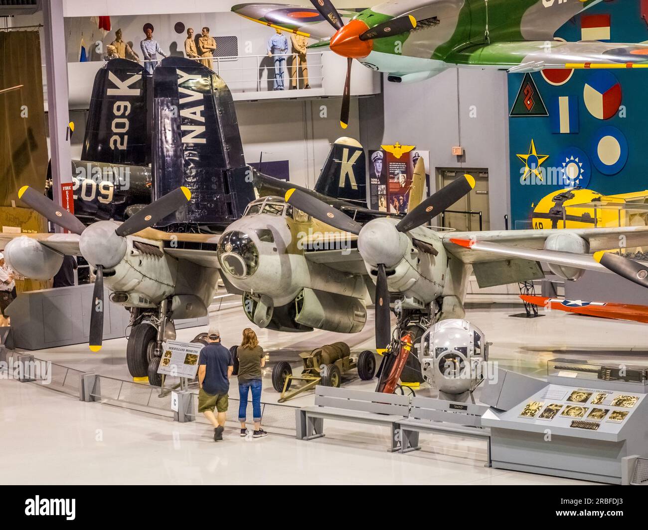 En el interior del Museo de Aviación de EAA o el Museo de la Asociación de Aviones Experimentales en Oshkosh, Wisconsin, Estados Unidos Foto de stock