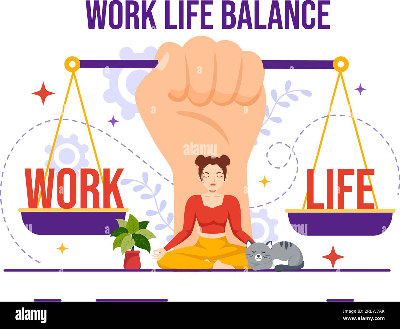 Equilibrio trabajo vida Imágenes vectoriales de stock - Página 3 - Alamy