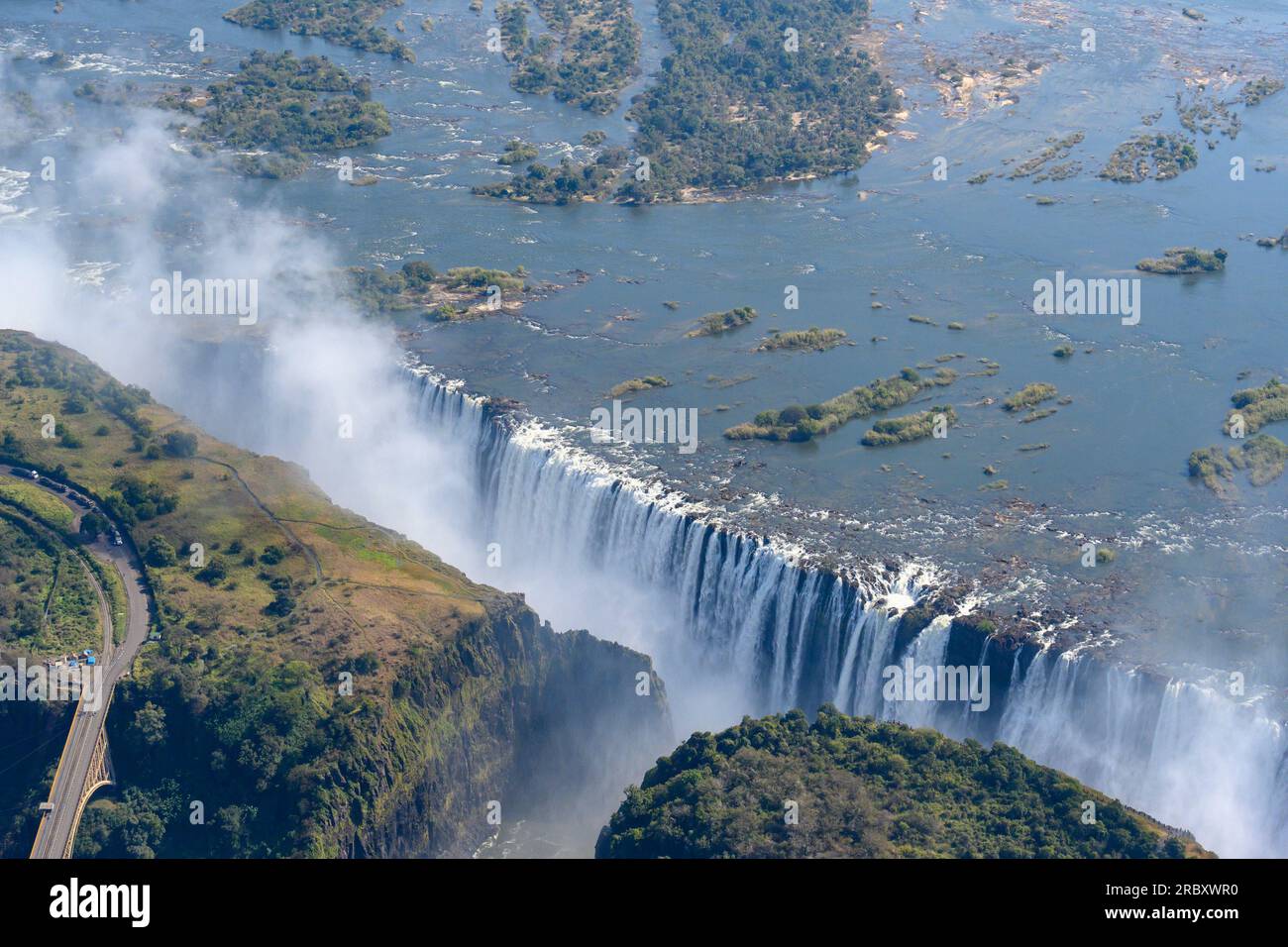 Victoria Falls Zimbabue África.. Foto de stock