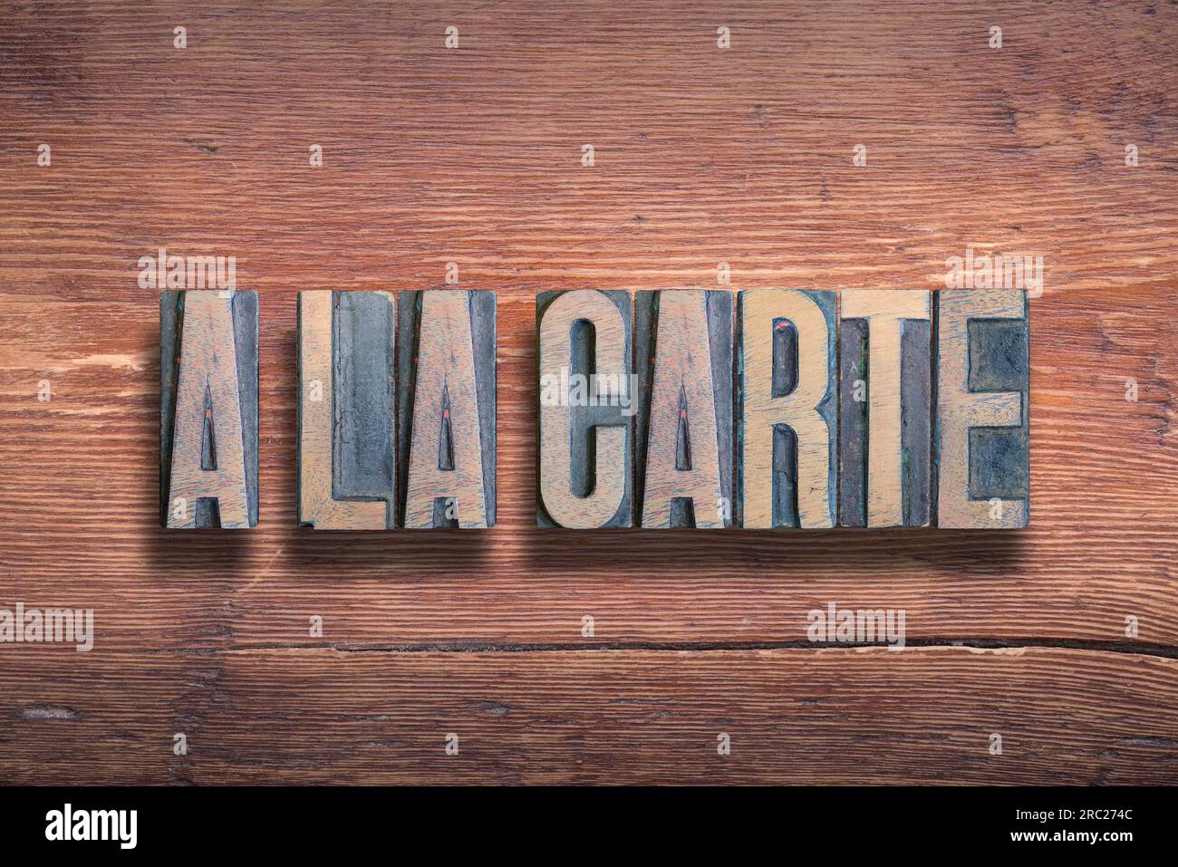 A la carta, comúnmente utilizado frase francesa significado en la