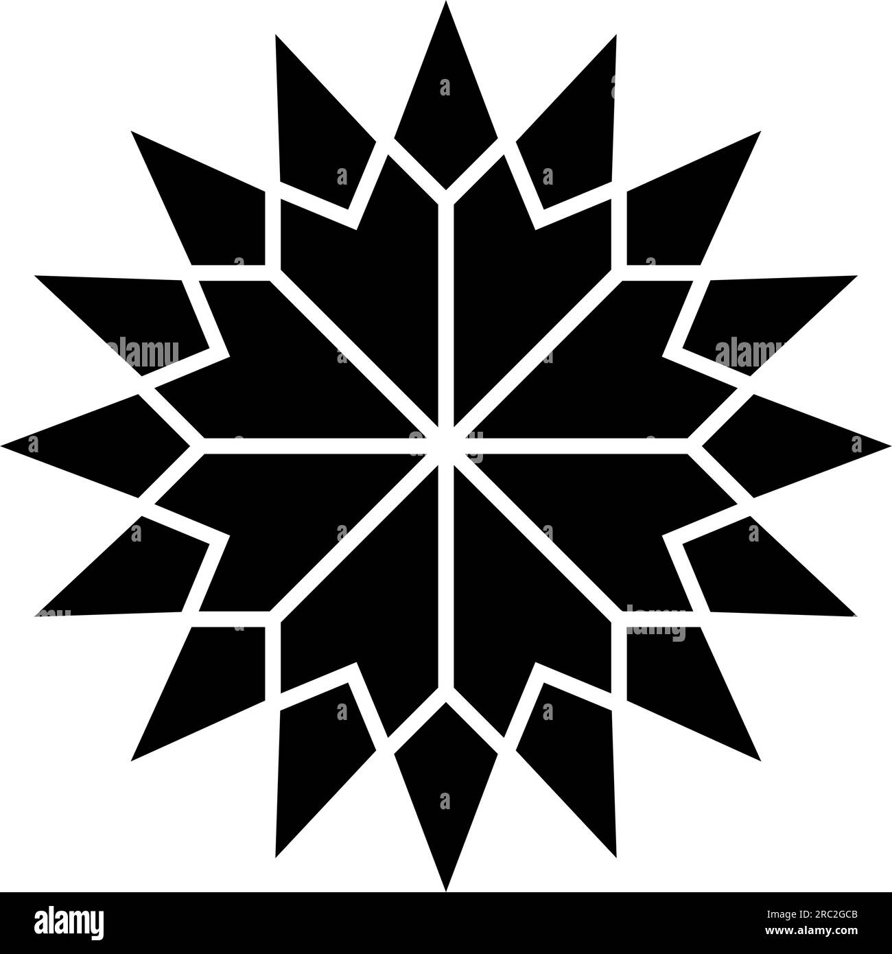 Estrella de Navidad vector abstracto en Negro. Fondo aislado. Símbolo