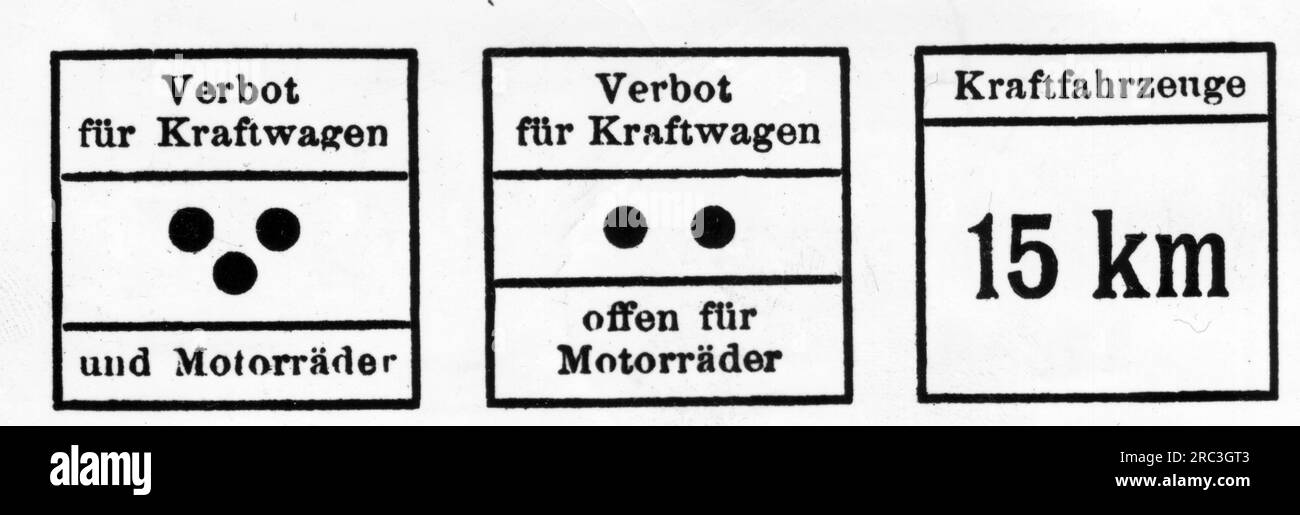 Transporte / transporte, calle, regulación de flujo, señal de tráfico, Alemania 1910 - 1927, ADDITIONAL-RIGHTS-CLEARANCE-INFO-NOT-AVAILABLE Foto de stock