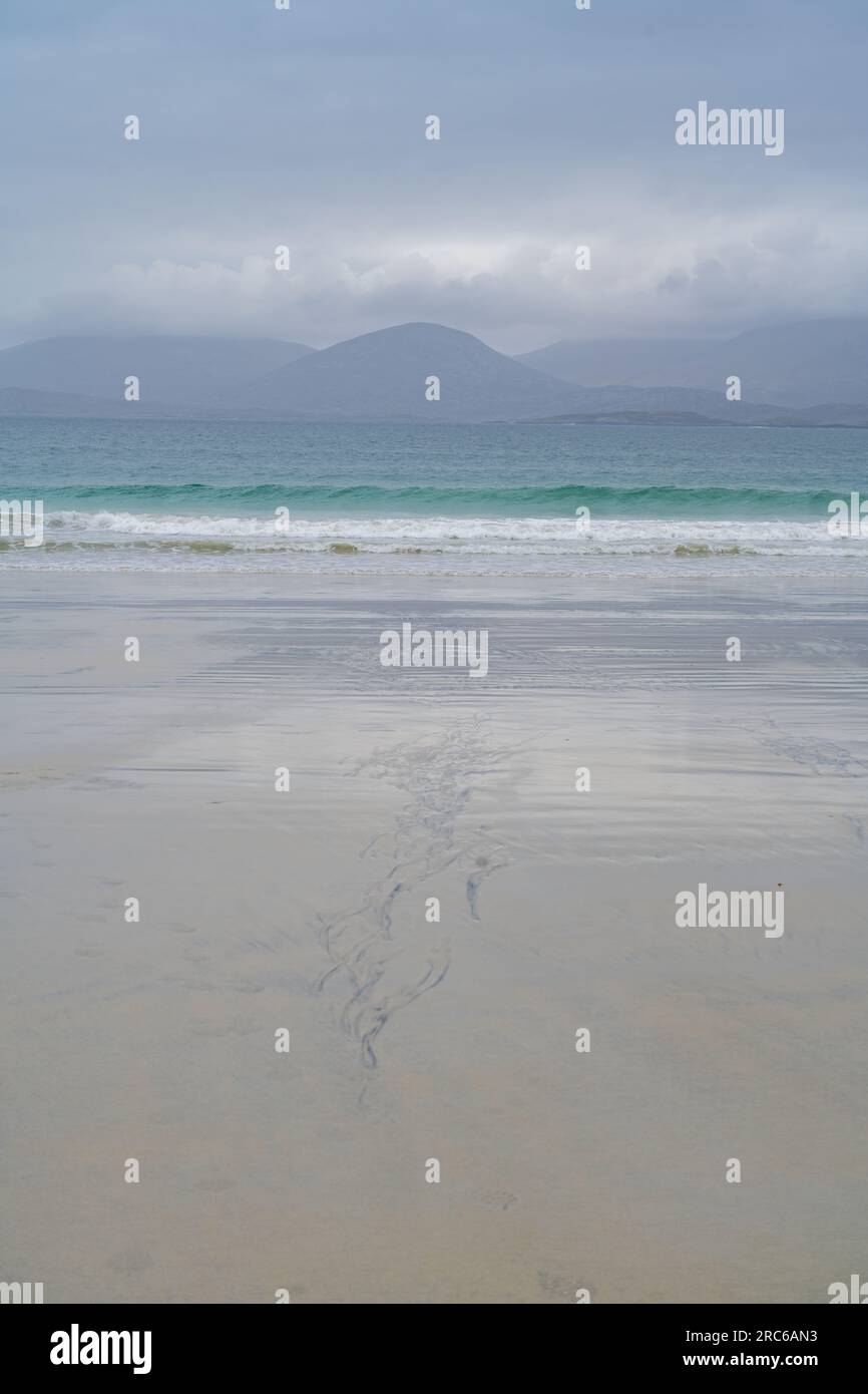 La playa en Luskentyre la isla de Harris Foto de stock