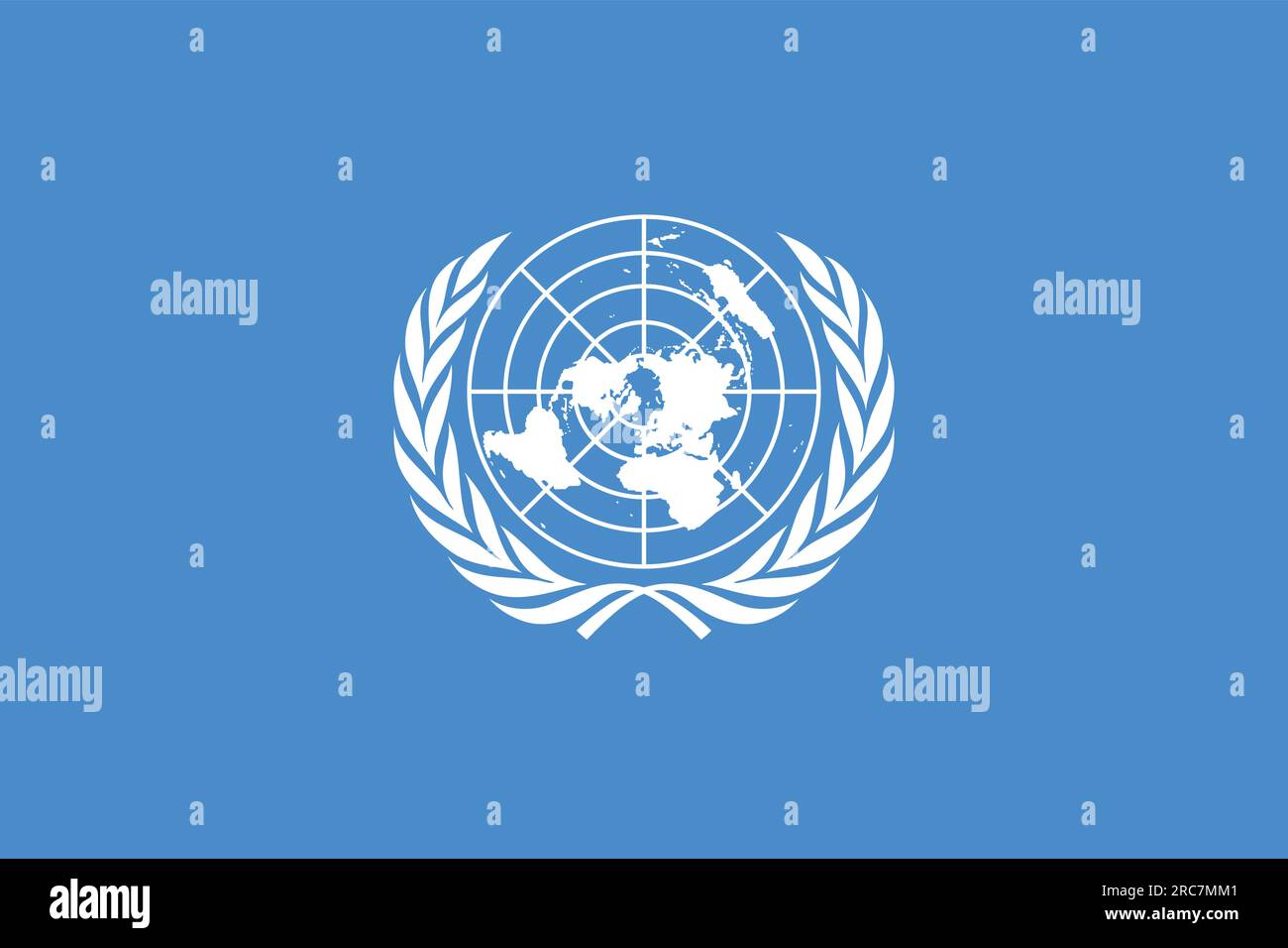 Bandera de las Naciones Unidas - ilustración vectorial. Ilustración del Vector