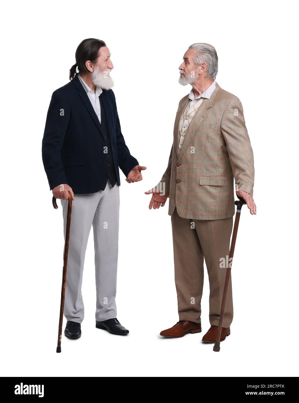 personas mayores con bastones para caminar juego de caracteres