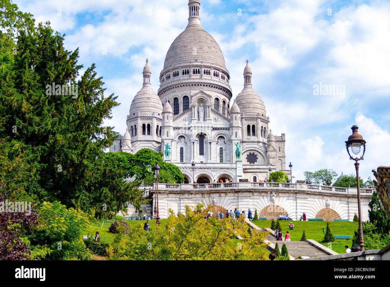 Hermosa foto que muestra el Sacre Coeur en París Foto de stock