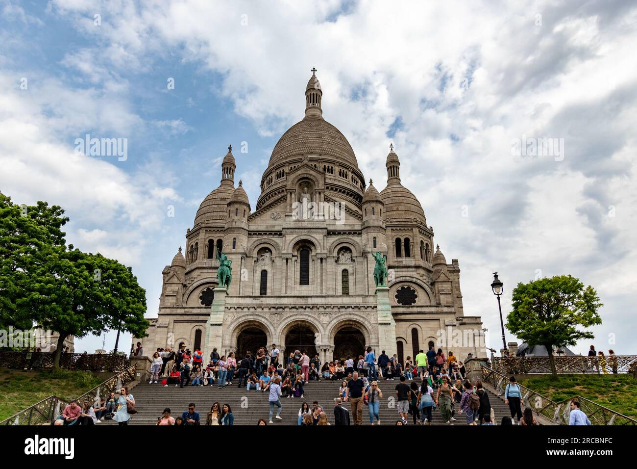 Hermosa foto que muestra el Sacre Coeur en París Foto de stock