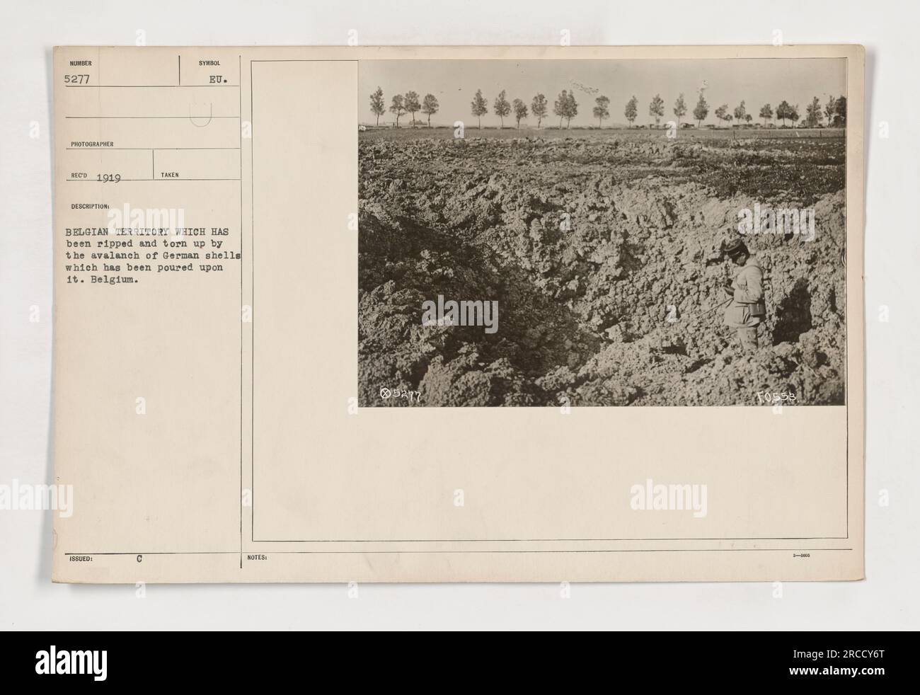Una fotografía tomada en 1919 en territorio belga que muestra los