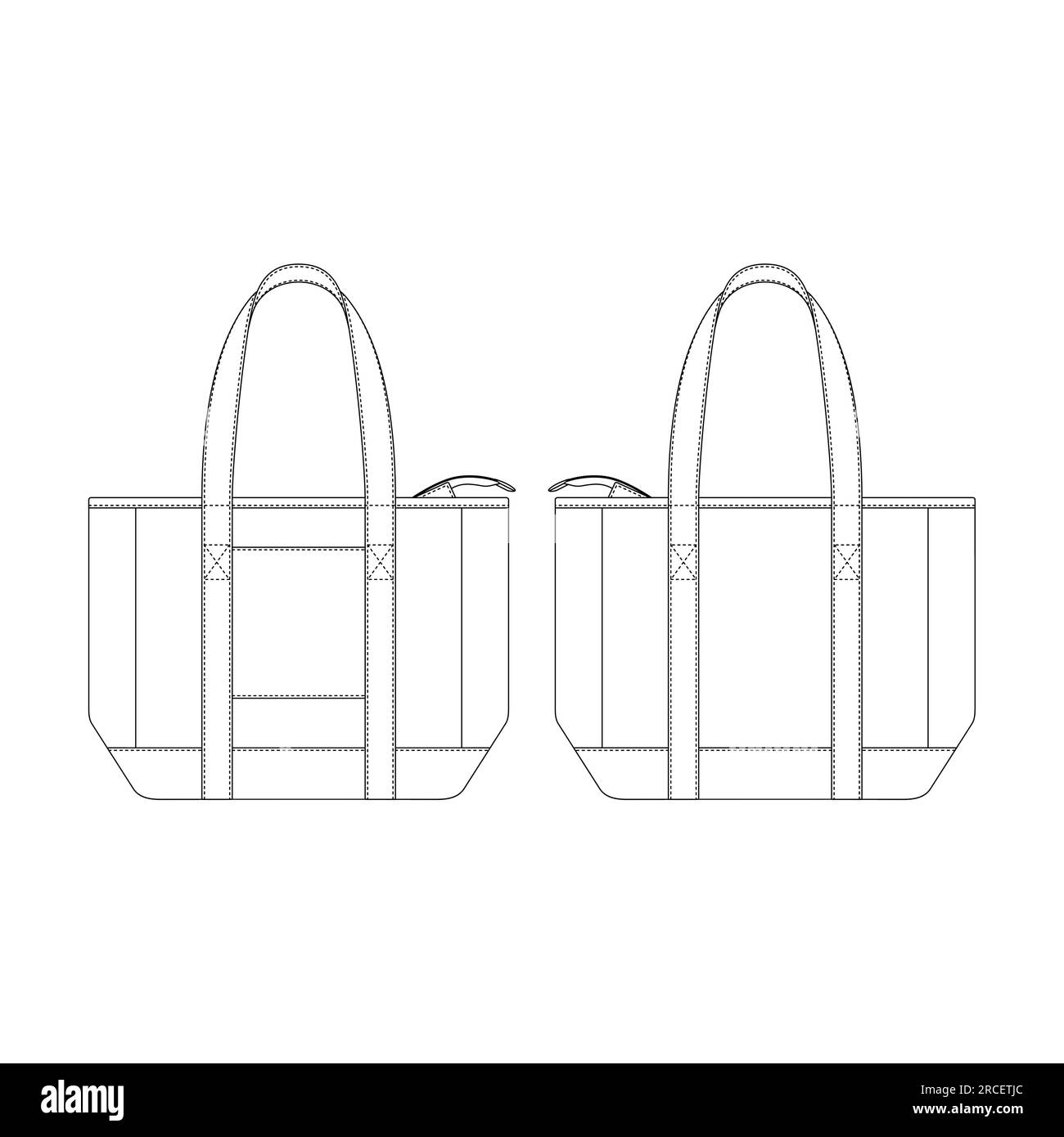 Plantilla de bolsa de bolsillo ilustración vectorial plano esquema de diseño de boceto Ilustración del Vector